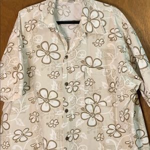 HRLA Los Angeles Joe's Casual Hawaiian Button Down Shirt Men's XXL , beige/brown